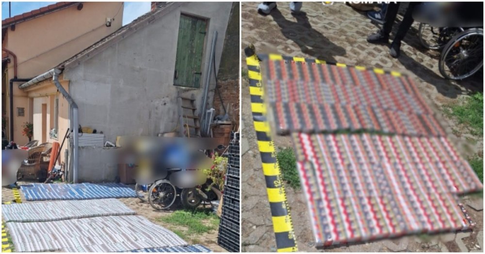 FOTO. Un sătmărean, prins în rețeaua țigărilor ilegale. Mascații i-au bătut la ușă