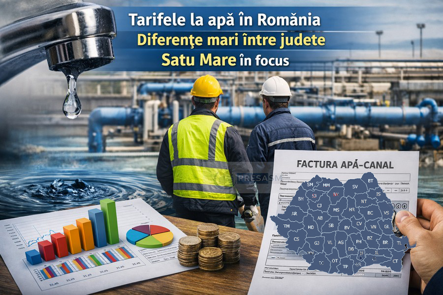 Pe ce loc e Satu Mare în topul celor mai scumpe tarife la apă și canalizare din România