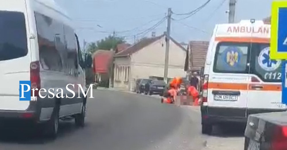 VIDEO. Imagini dramatice pe DN19A, în județul Satu Mare. Bărbat în stop cardio-respirator
