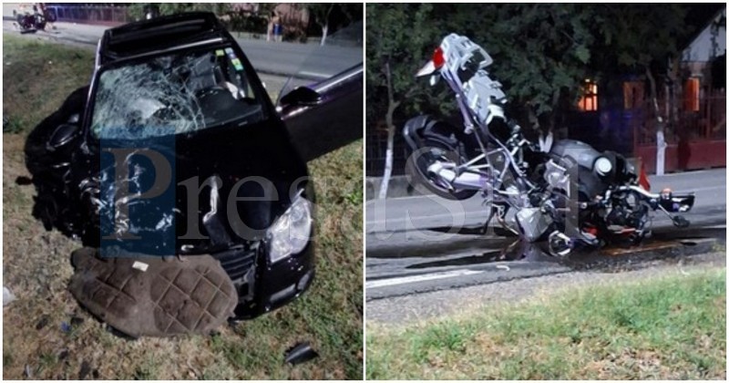 FOTO. Accident mortal, ASTĂZI, în județul Satu Mare. Un motociclist și-a pierdut viața după impactul cu o mașină