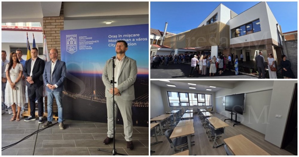 FOTO/VIDEO. Cel mai nou corp de clădire al unei școli din Satu Mare a fost inaugurat. Cum arată noile săli de clasă
