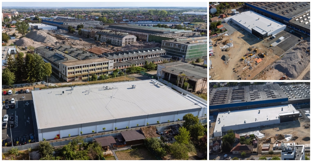 FOTOGALERIE. Cel mai mare Kaufland din județul Satu Mare prinde contur. Investiție majoră pe terenul fostei fabrici UNIO