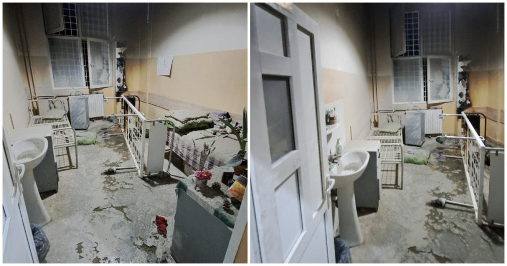 FOTO. Plan Roșu de intervenție în județul vecin, după un incendiu la un spital. Focul, provocat de o pacientă