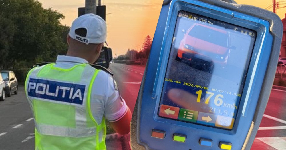 FOTO. Sătmărean prins „zburând” pe drumurile din județul vecin. Polițiștii l-au lăsat fără permis
