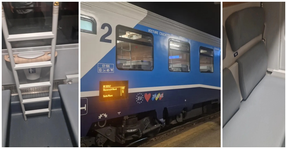 FOTO. Paradox pe calea ferată spre Satu Mare: cușete ultramoderne, dar călătorii spun că le preferă pe cele vechi