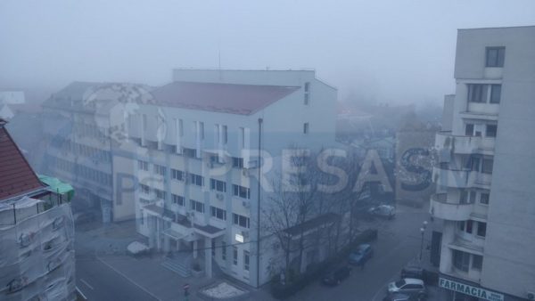 Ceață în municipiul Satu Mare
