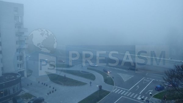 Ceață în municipiul Satu Mare