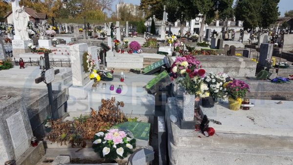 cimitir vandalizat Satu Mare