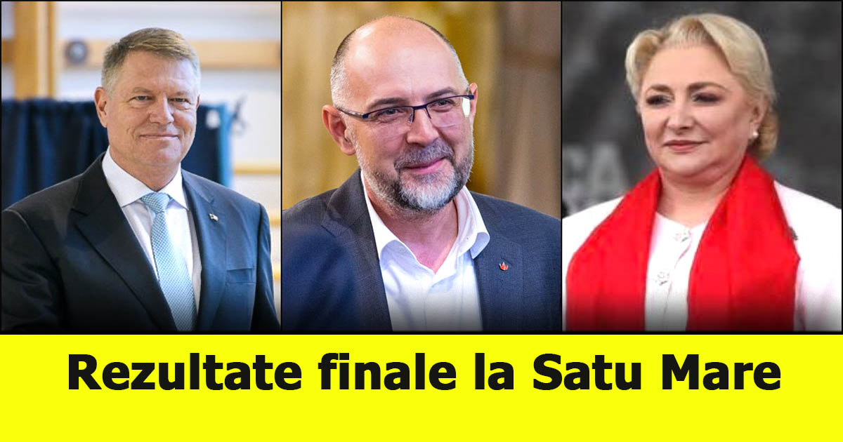 Rezultate finale alegeri prezidențiale 2019 Satu Mare