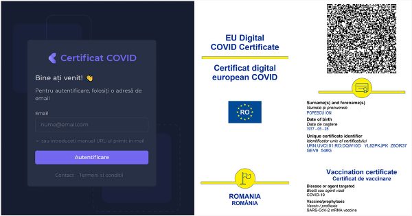 certificat COVID-19