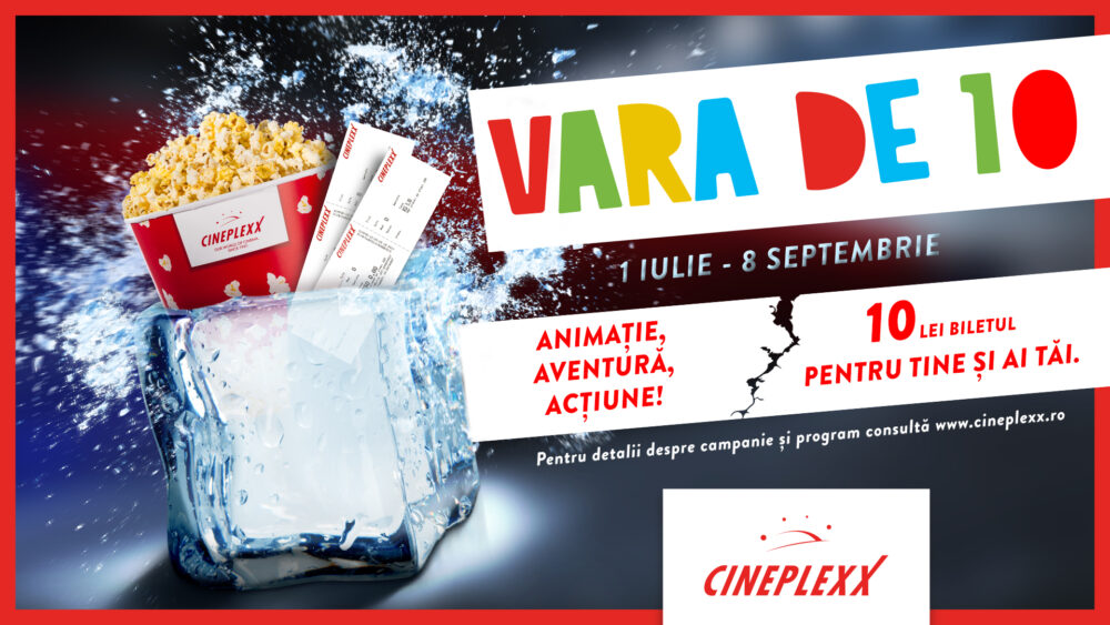 Καλοκαίρι 10 στο Cineplexx Satu Mare, Shopping City.  Οι χαμηλότερες τιμές εισιτηρίων